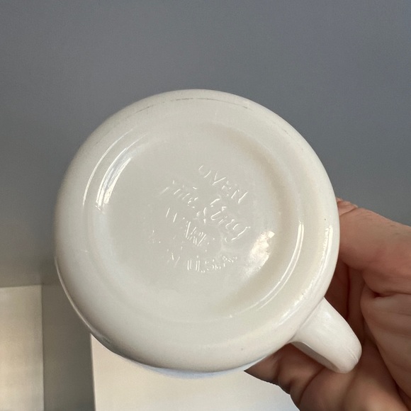 Vintage Fire King Oven Ware Pink Fleurette Creamer - Picture 5 of 12